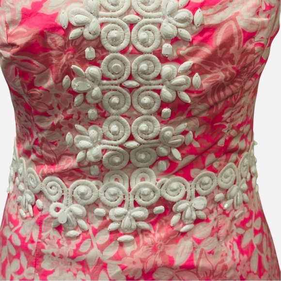 Elegant Pink Strapless Dress - Picture 10 of 13